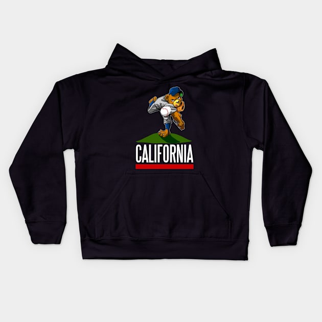 California Baseball Kids Hoodie by Styleuniversal